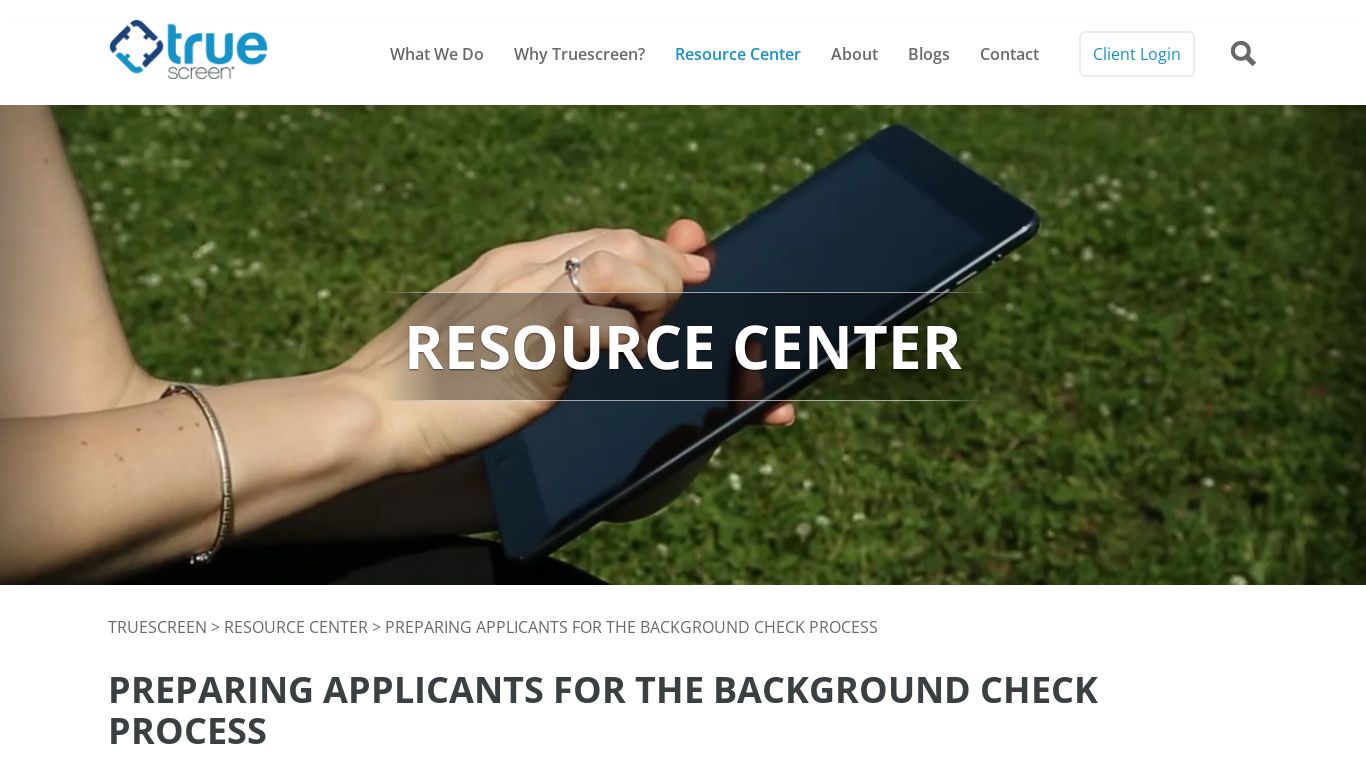 Preparing Applicants for the Background Check Process - Truescreen